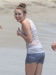 Singer-actress Miley Cyrus in a sexy..