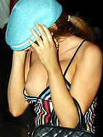 Celebrity Lindsay Lohan showing pussy..