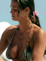 Celebrity Manuela Arcuri pops out of..