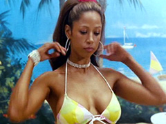 Stacey Dash flaunts her bikini covered