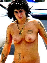 Amy Winehouse paparazzi topless beach..